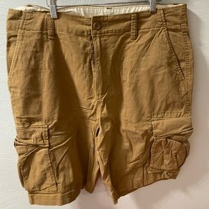 Khaki cargo shorts
